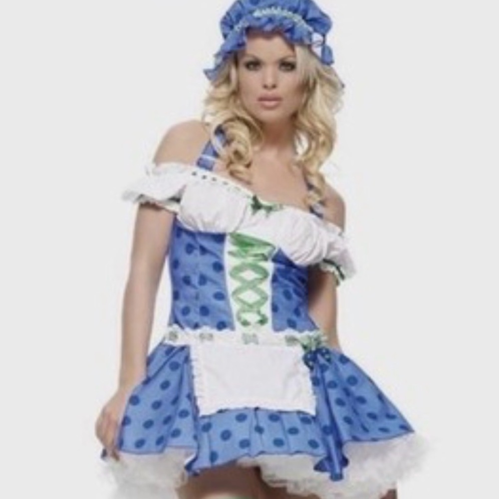 Vintage Leg Average Blueberry Muffin Costume Set Y2K Cosplay Rave Party Sz Small